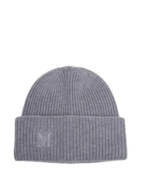 Max Mara ribbed logo-embroidered beanie