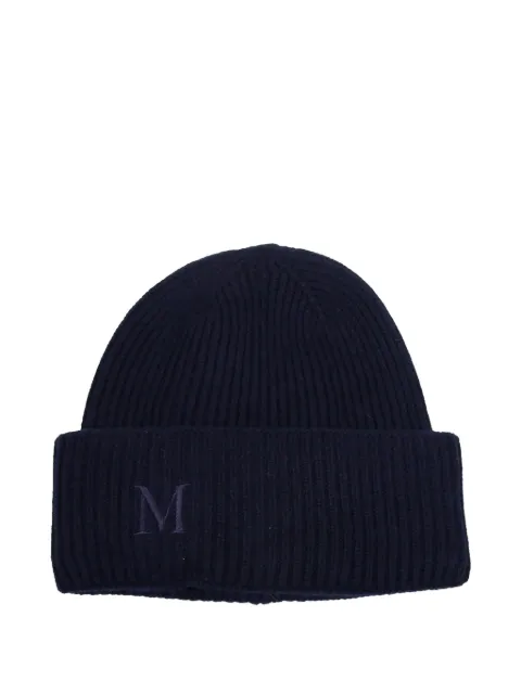 Max Mara ribbed logo-embroidered beanie