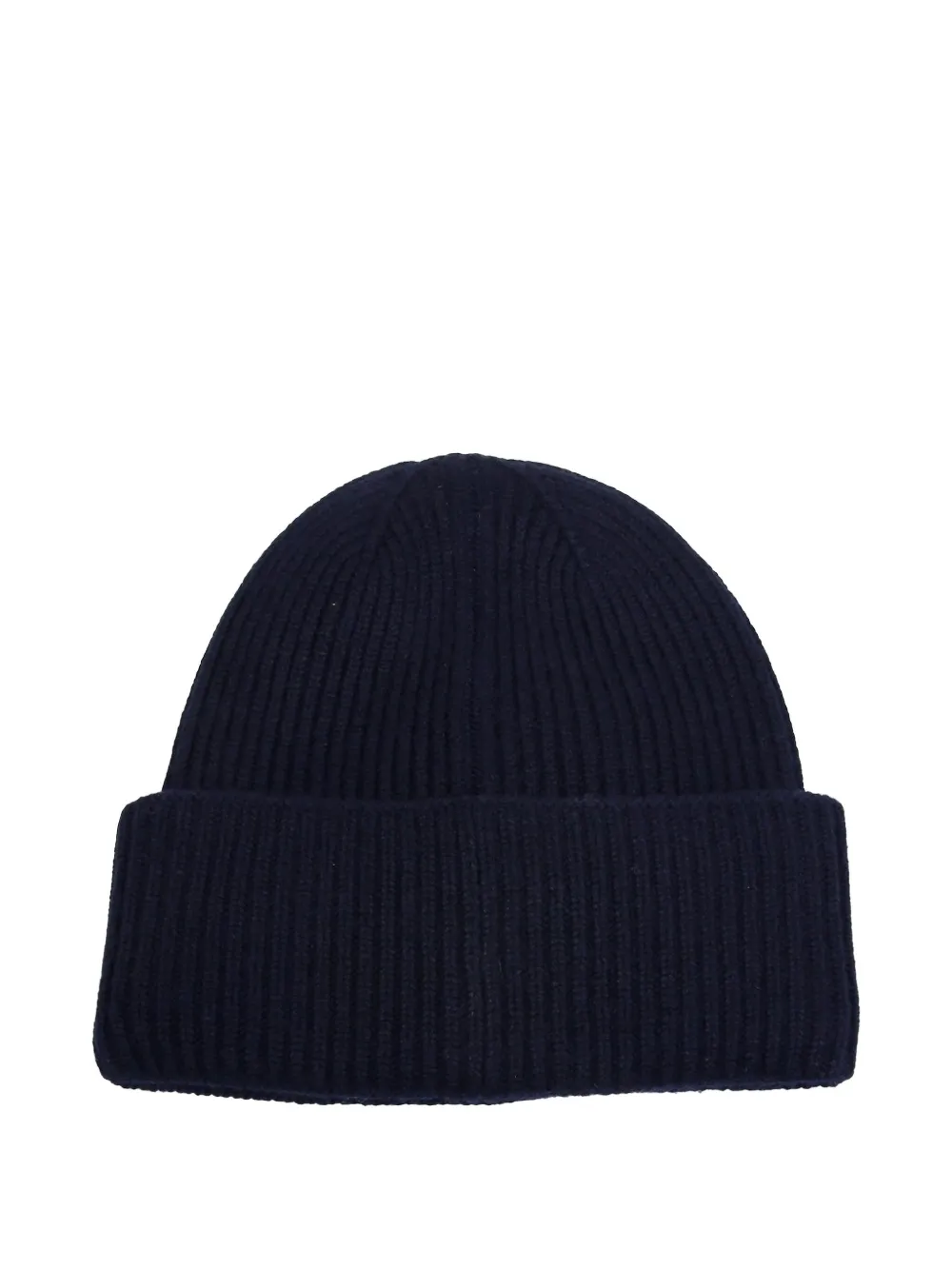 Max Mara Ribbed Logo-embroidered Beanie In Blue