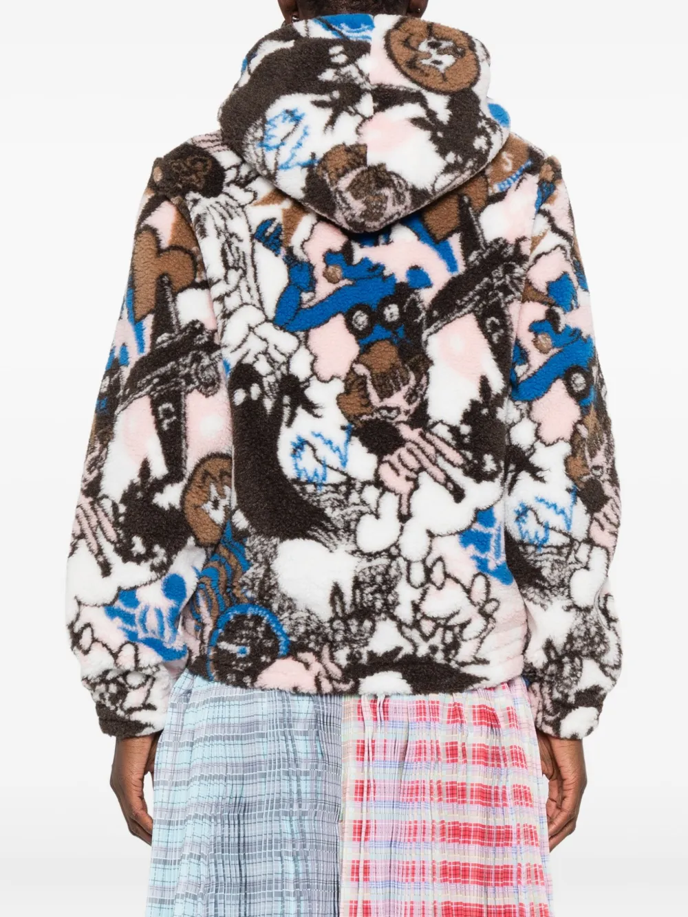 Chopova Lowena Engine Party Fleece Hoodie In Multi