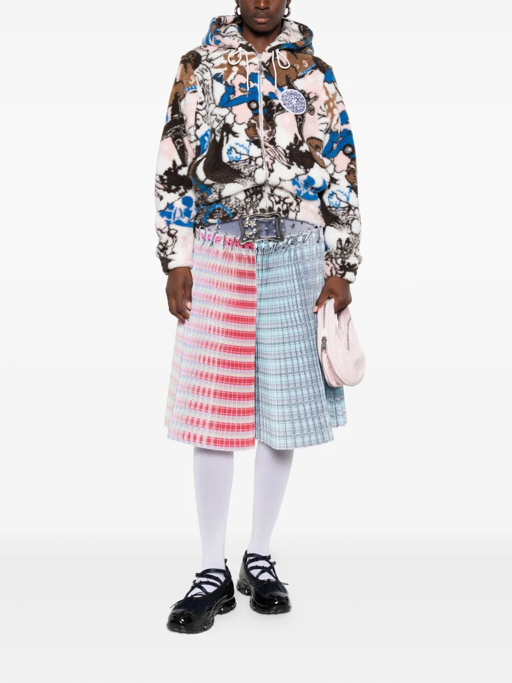 Chopova Lowena Engine Party Fleece Hoodie In Multi