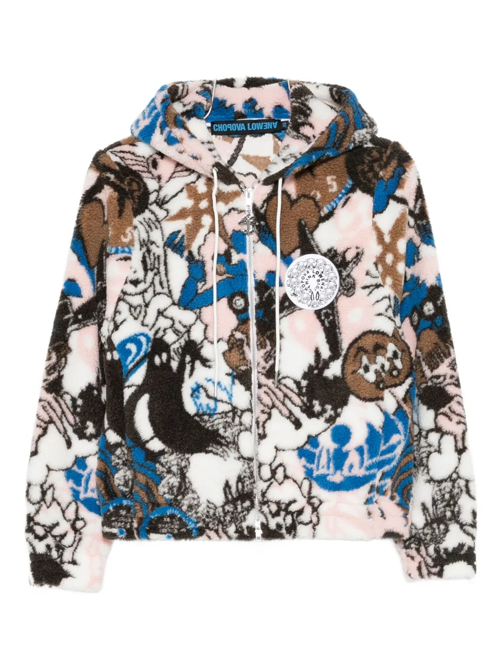 Chopova Lowena Engine Party Fleece Hoodie In Multi