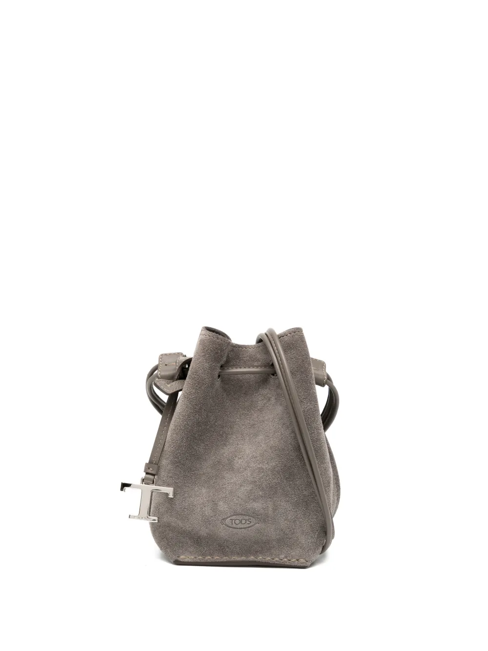 Tod's Mini Suede Bucket Bag In Brown