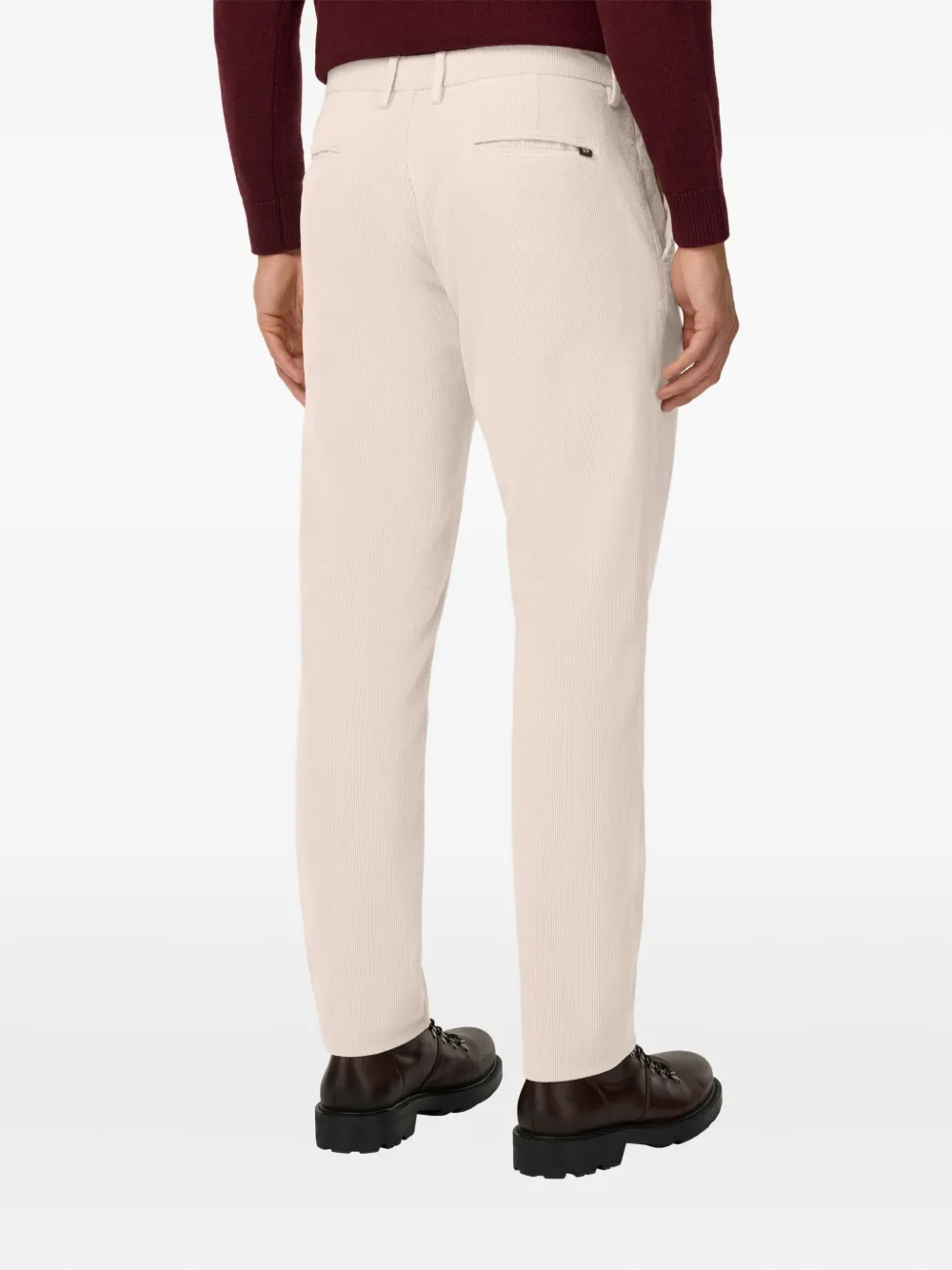 Boggi Milano Ribfluwelen broek Grijs