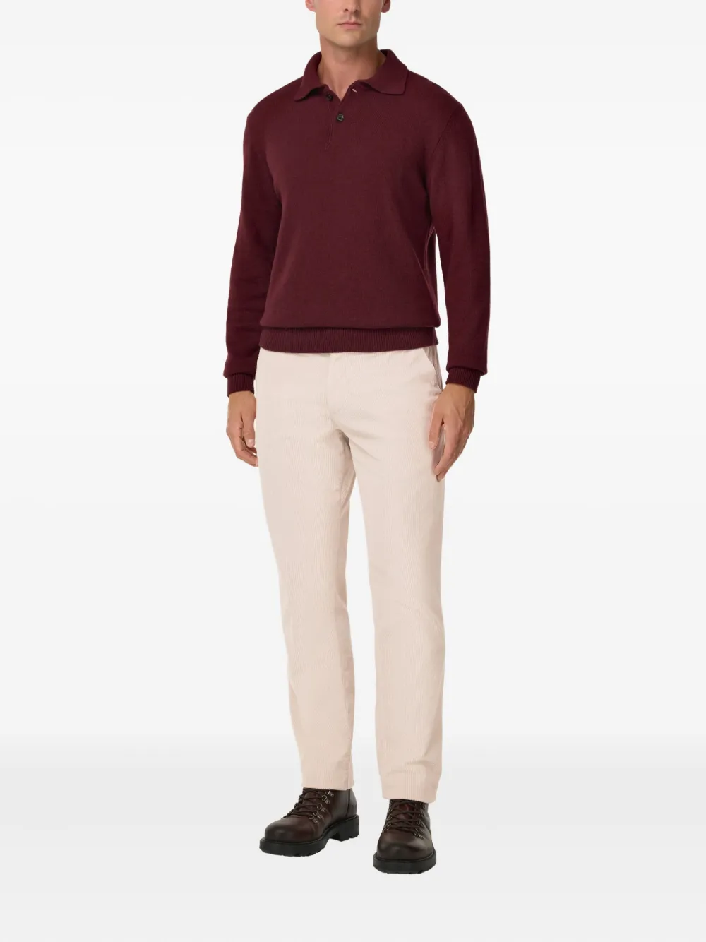 Boggi Milano Ribfluwelen broek - Grijs