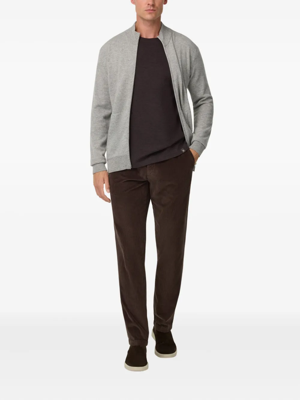Boggi Milano Ribfluwelen broek - Bruin