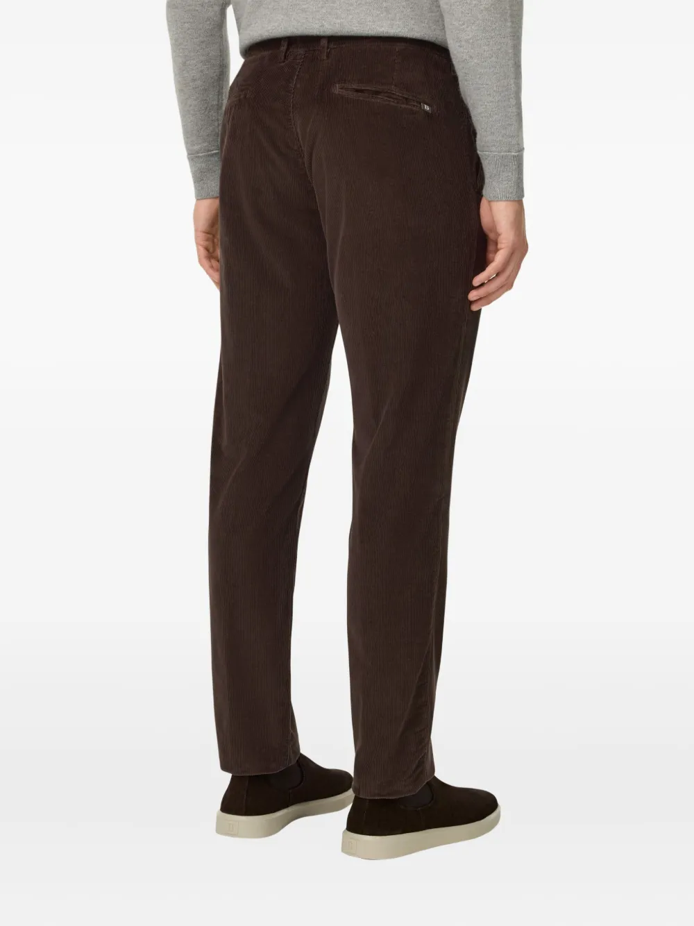 Boggi Milano Ribfluwelen broek Bruin