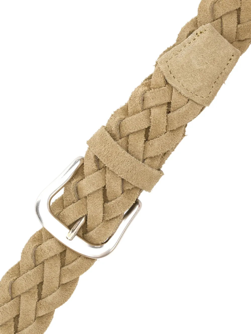  Boggi Milano Woven Suede Belt - Neutrals 