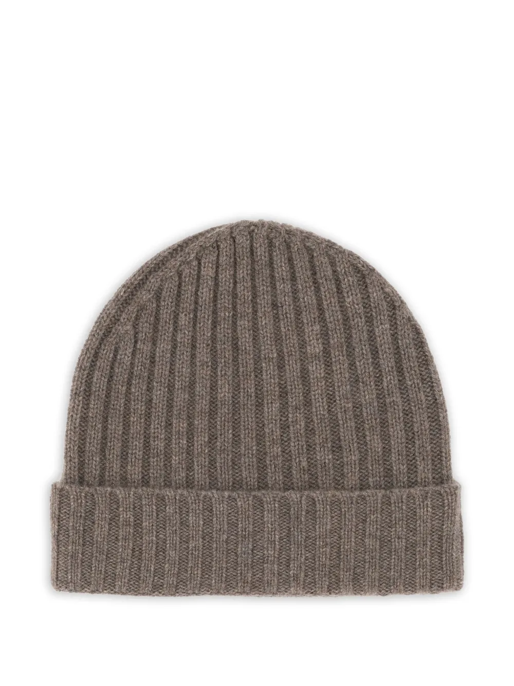 Boggi Milano ribbed cashmere beanie hat | Brown | Image 1