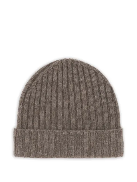 Boggi Milano gorro de cachemira tejido de canalé