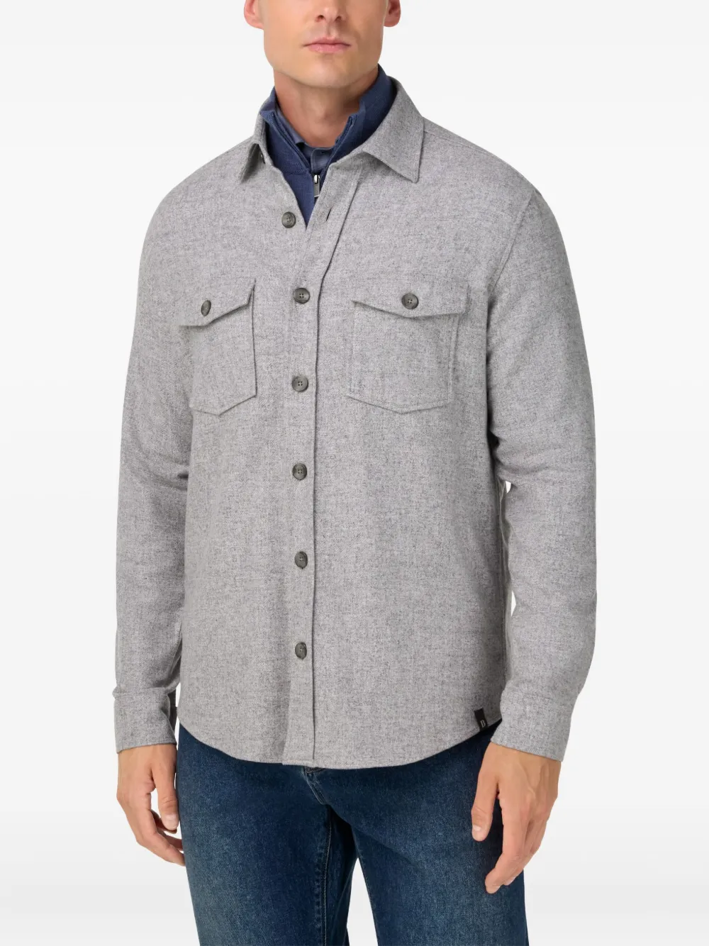  Boggi Milano Chest-pockets Overshirt - Grey 
