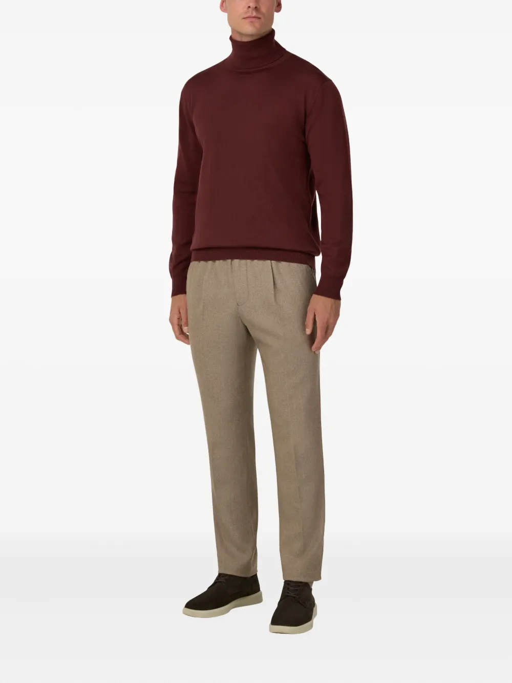 Boggi Milano City broek met trekkoord - Beige