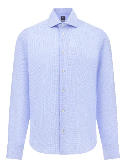 Boggi Milano houndstooth cutaway-collar shirt