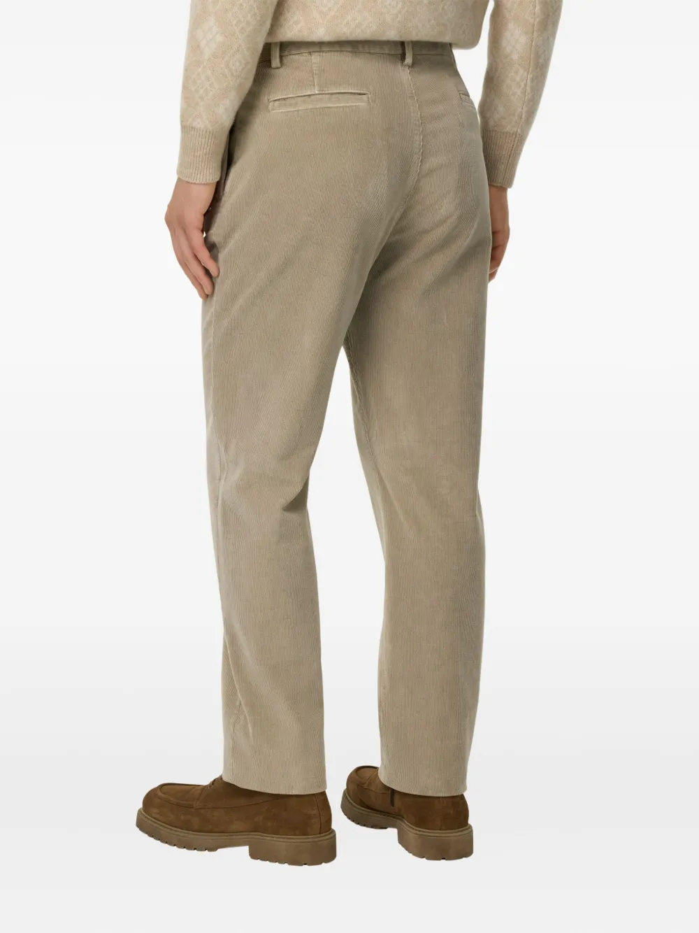 Boggi Milano Ribfluwelen broek Beige