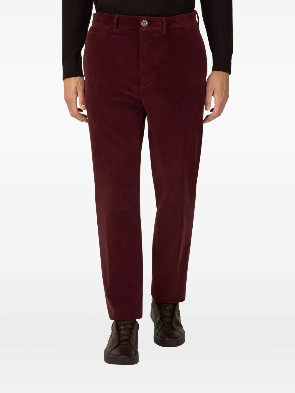Boggi Milano Ribfluwelen broek Rood
