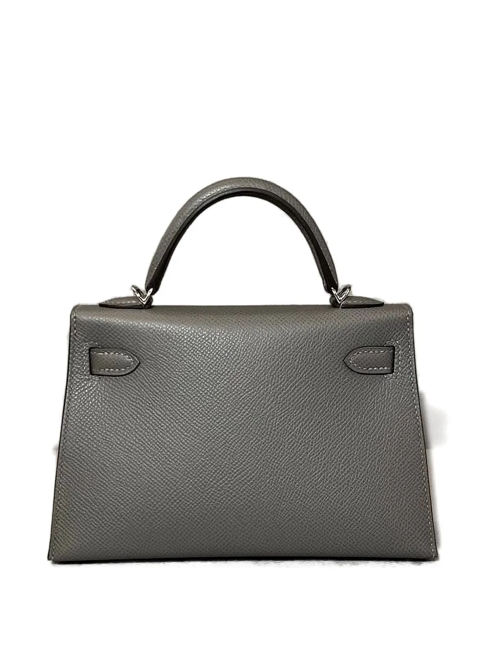 Pre-owned Hermes 2025 Mini Kelly Sellier 20 Tote Bag In Gray