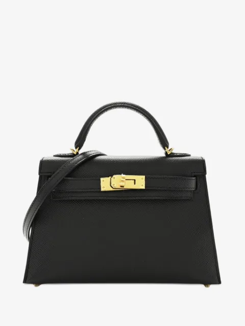 Hermès Pre-Owned tote Kelly Sellier 20 Epsom mini con cuerpo dorado2024