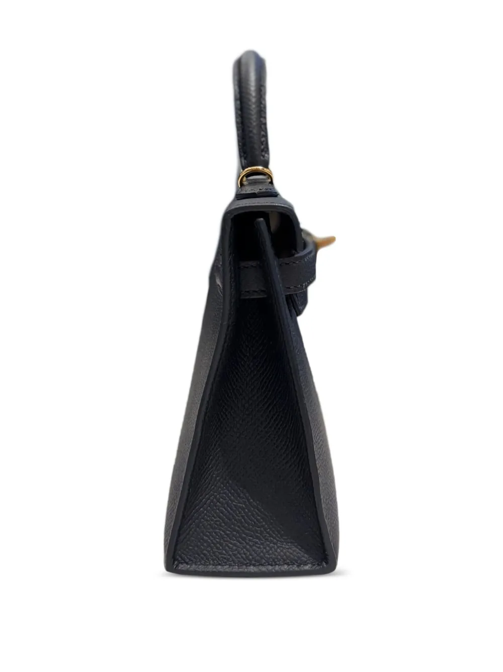 Hermès Pre-owned 2024 Mini Kelly Sellier 20 Epsom-leather Gold-hardware Tote Bag in Black, view 4