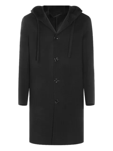 Lardini hooded button-down coat