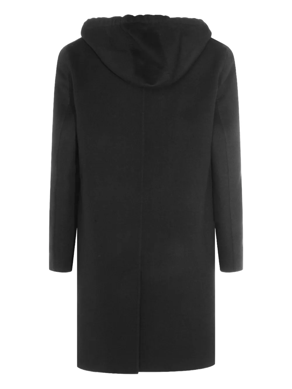 Lardini hooded button-down coat | Black | Image 1