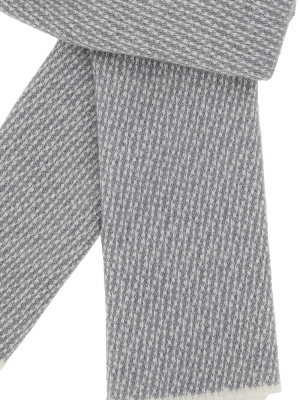 Boggi Milano Sjaal met jacquard Grijs