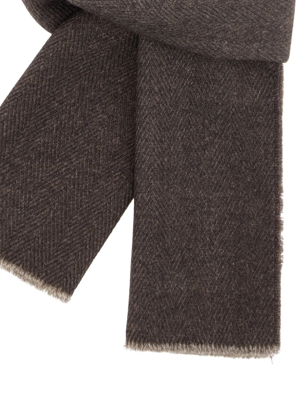 Boggi Milano Sjaal met chevron streep Bruin