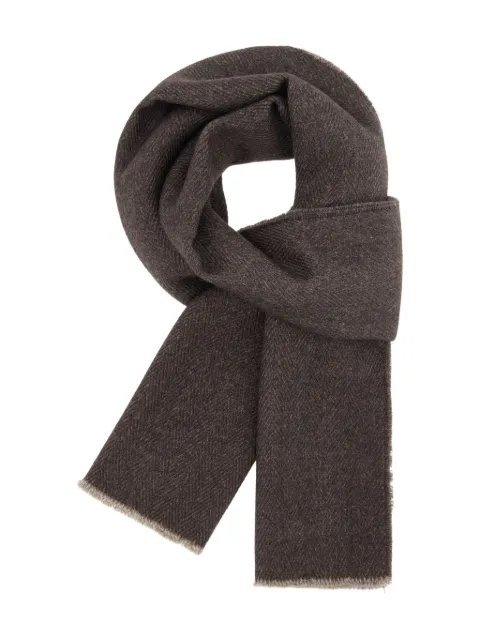 Boggi Milano chevron-knit scarf