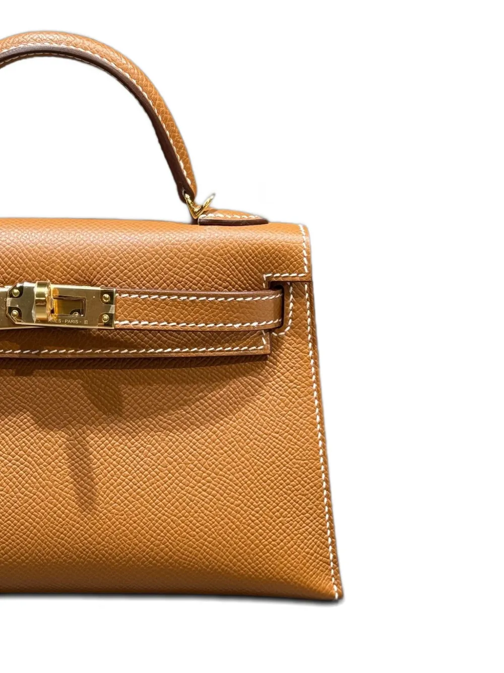 Pre-owned Hermes 2024 Mini Kelly 20 Tote Bag In Brown