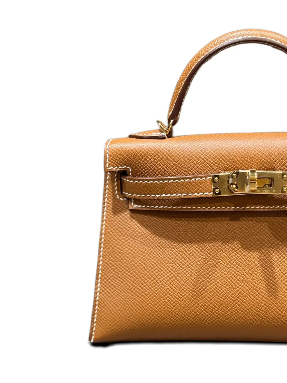 Pre-owned Hermes 2024 Mini Kelly 20 Tote Bag In Brown