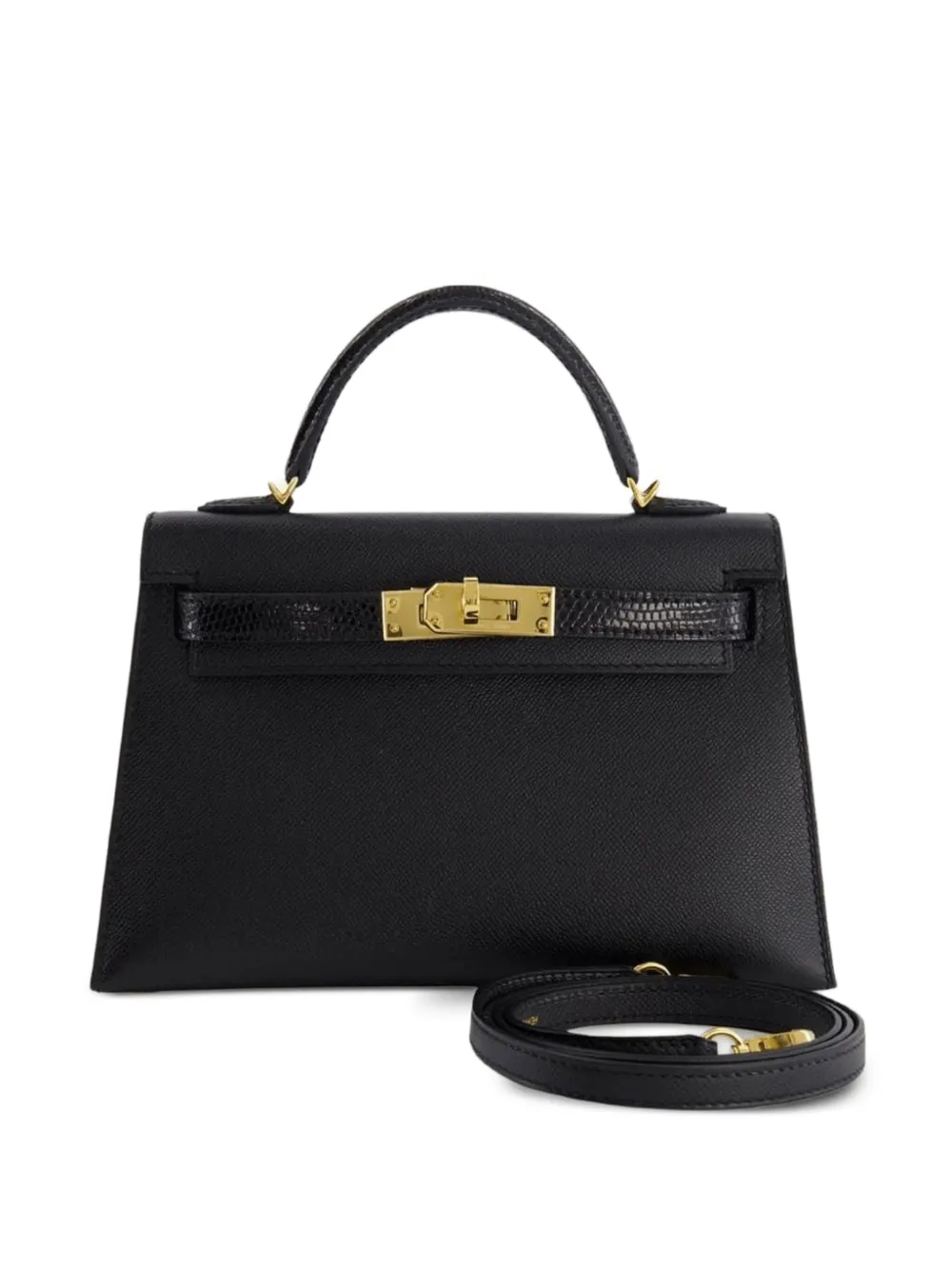 Pre-owned Hermes 2025 Mini Kelly Sellier 20 Tote Bag In Black