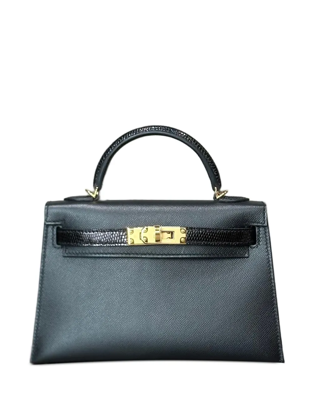 Pre-owned Hermes 2025 Mini Kelly Sellier 20 Tote Bag In Black