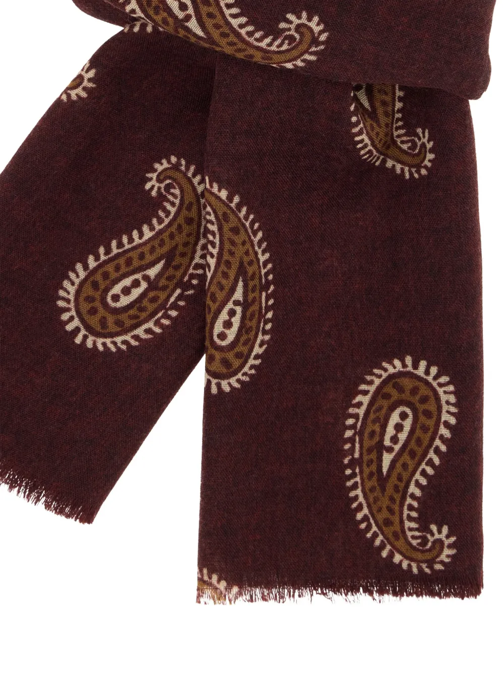 Boggi Milano Sjaal met paisley-print Rood