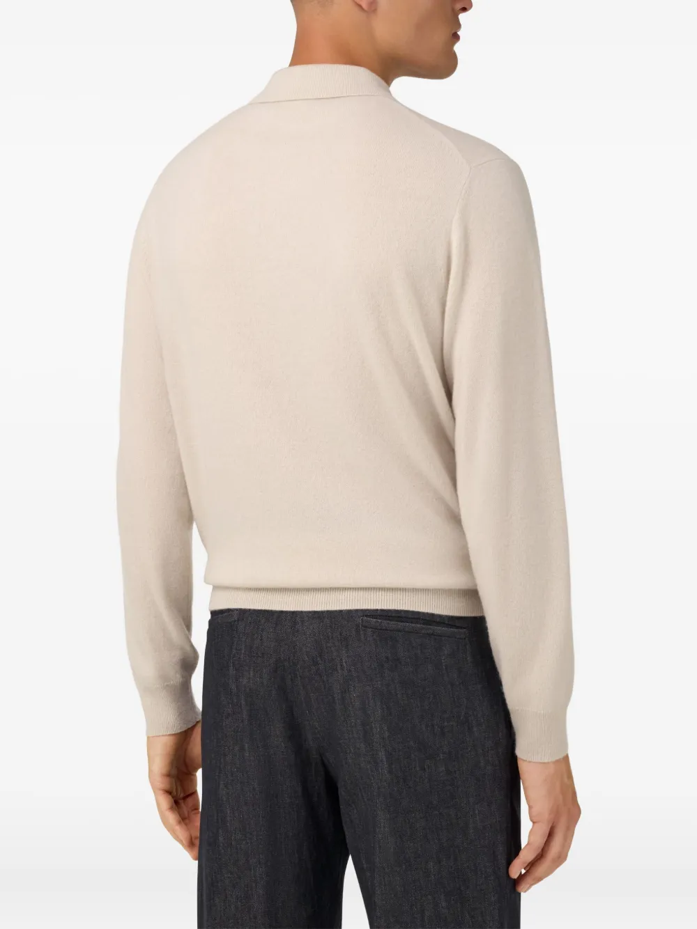 Boggi Milano Kasjmier poloshirt Beige