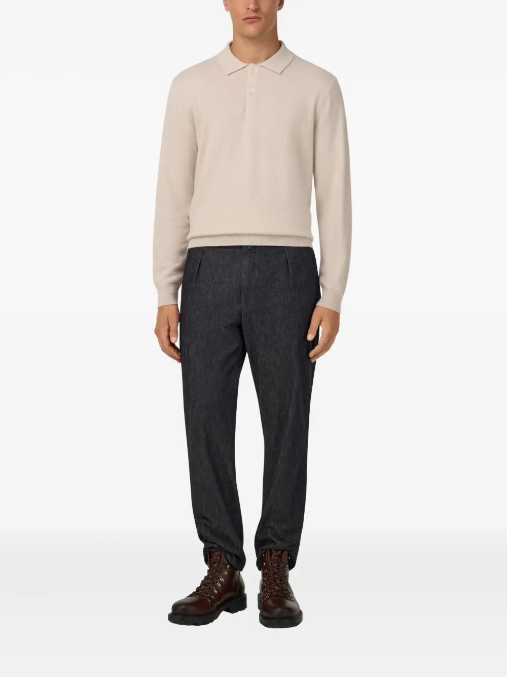 Boggi Milano Kasjmier poloshirt - Beige