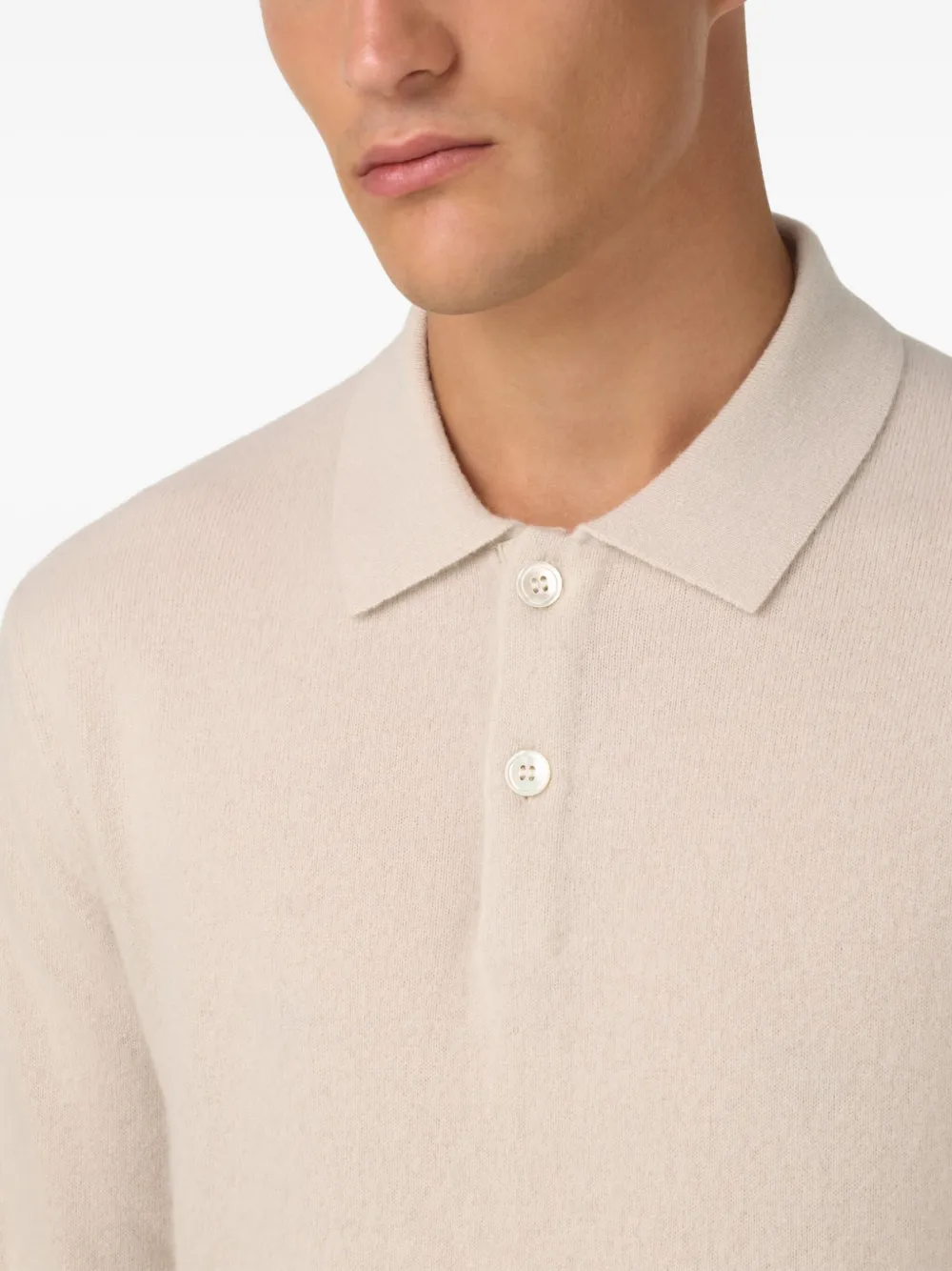 Boggi Milano Kasjmier poloshirt Beige