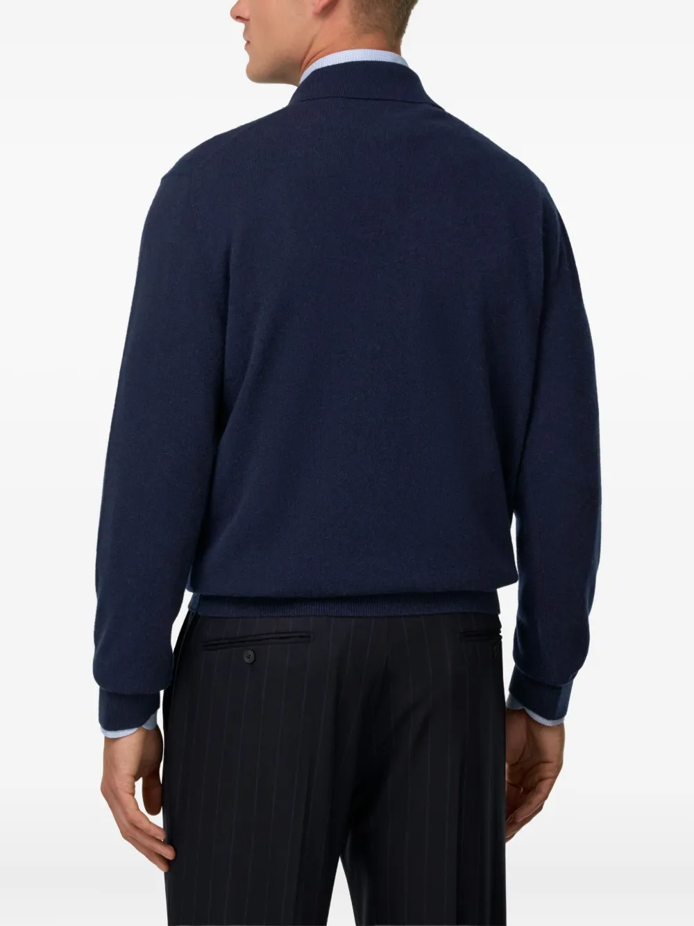 Boggi Milano Kasjmier poloshirt Blauw