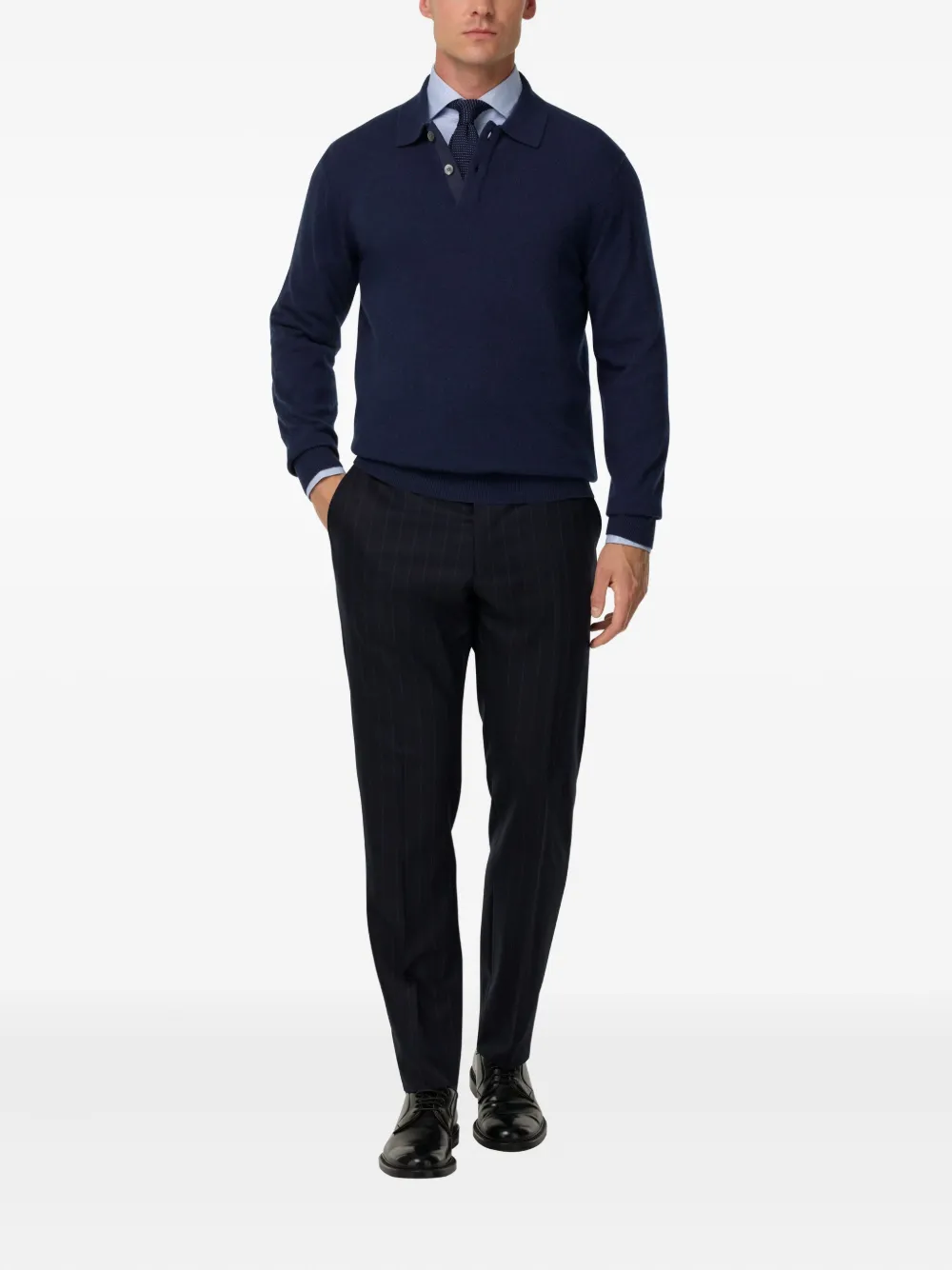Boggi Milano Kasjmier poloshirt - Blauw
