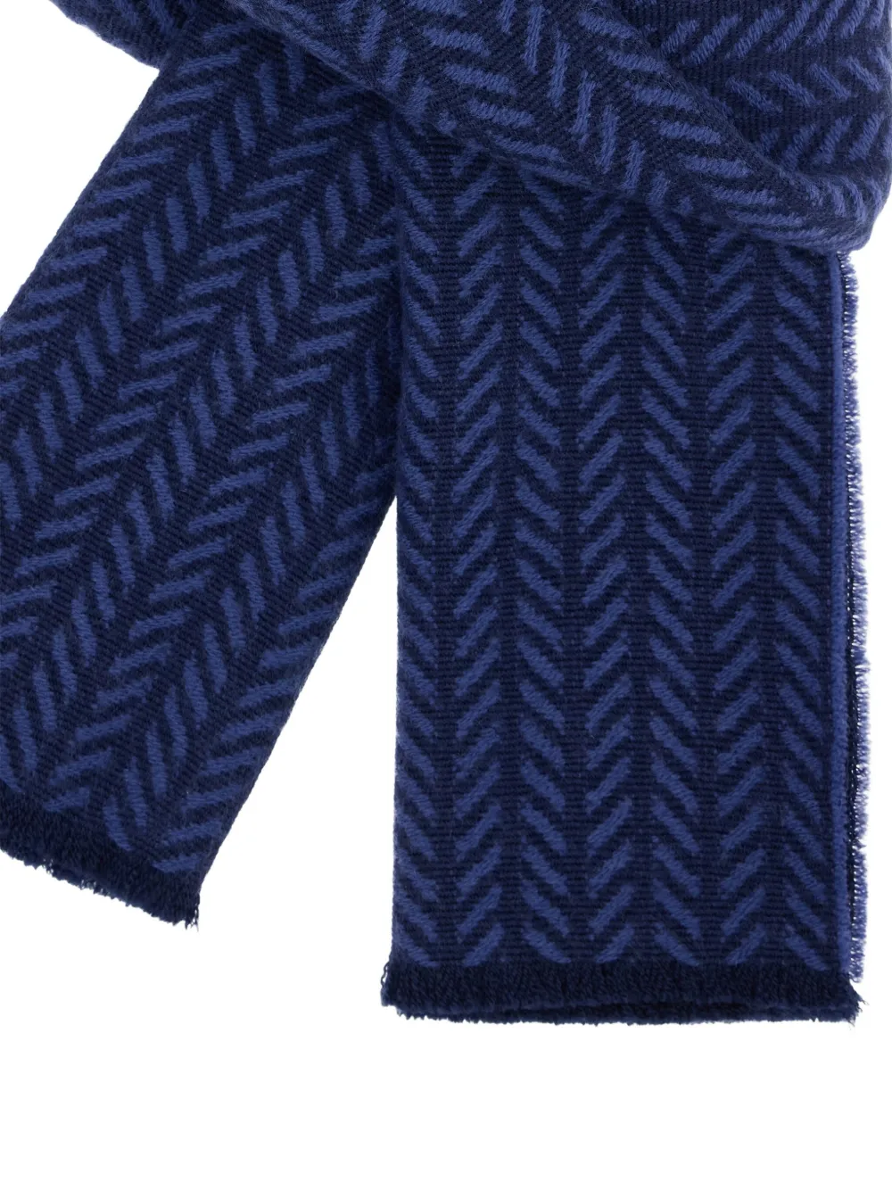 Boggi Milano Wollen sjaal Blauw