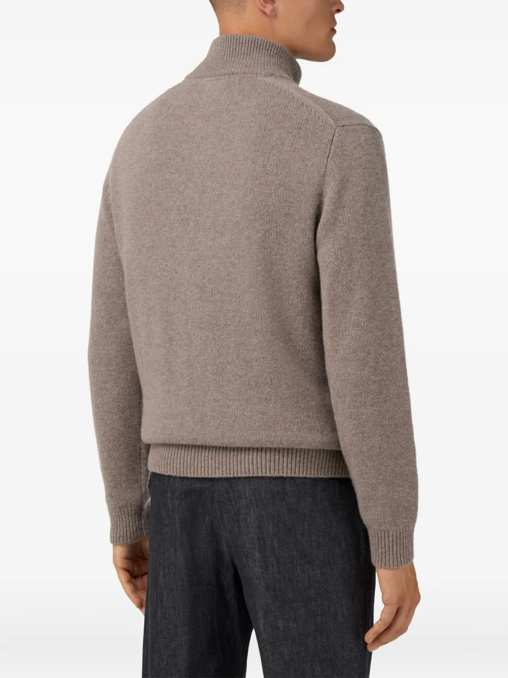 Boggi Milano Vest met rits Bruin