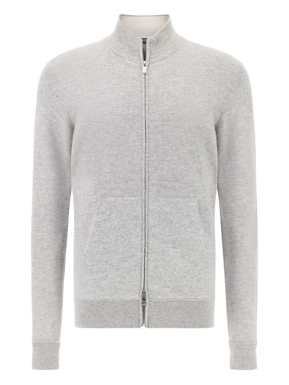 Boggi Milano zip-up mock-neck sweater | Grey | Image 1