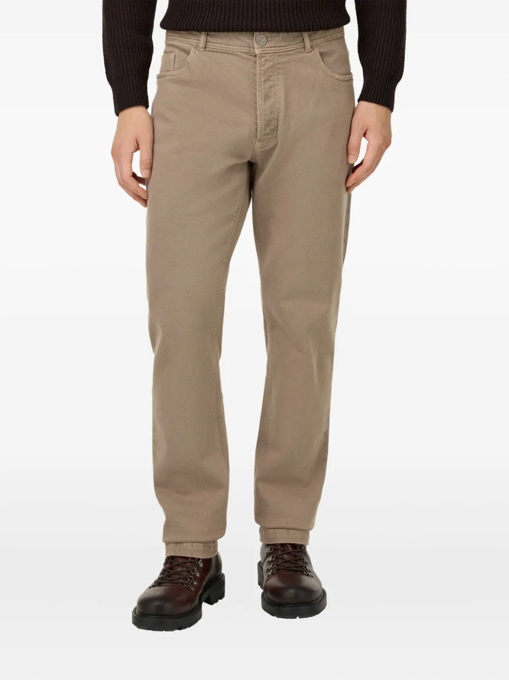 Boggi Milano Jeans met logopatch Beige