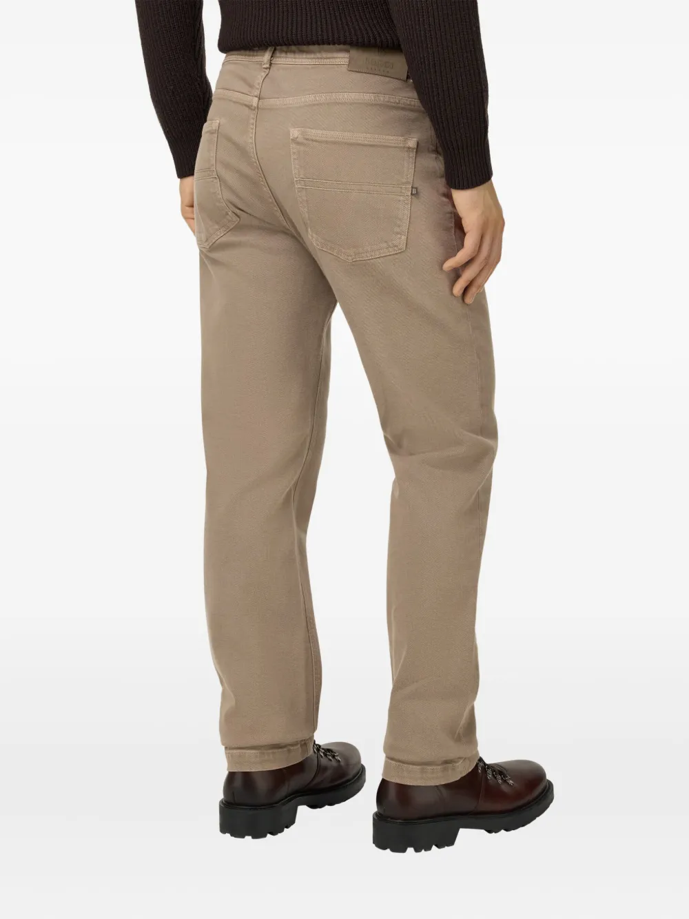 Boggi Milano Jeans met logopatch Beige