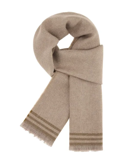 Boggi Milano herringbone striped scarf