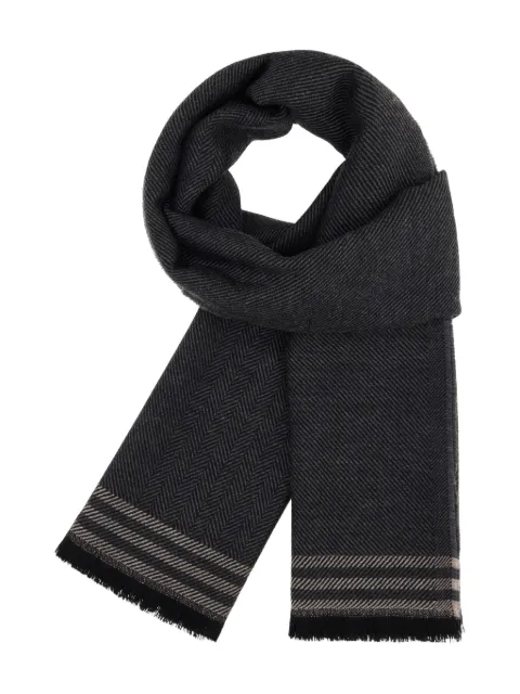 Boggi Milano herringbone scarf