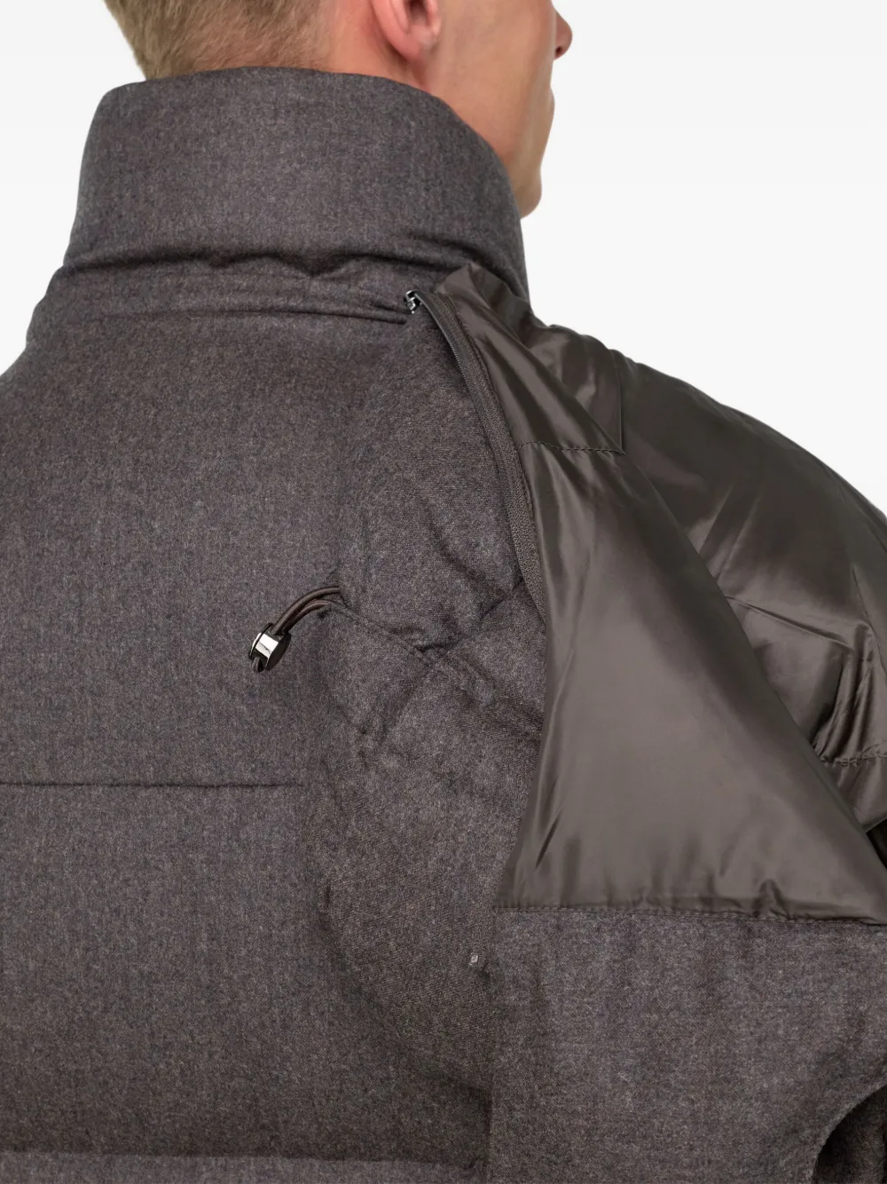 Boggi Milano Flanellen gewatteerde parka Bruin