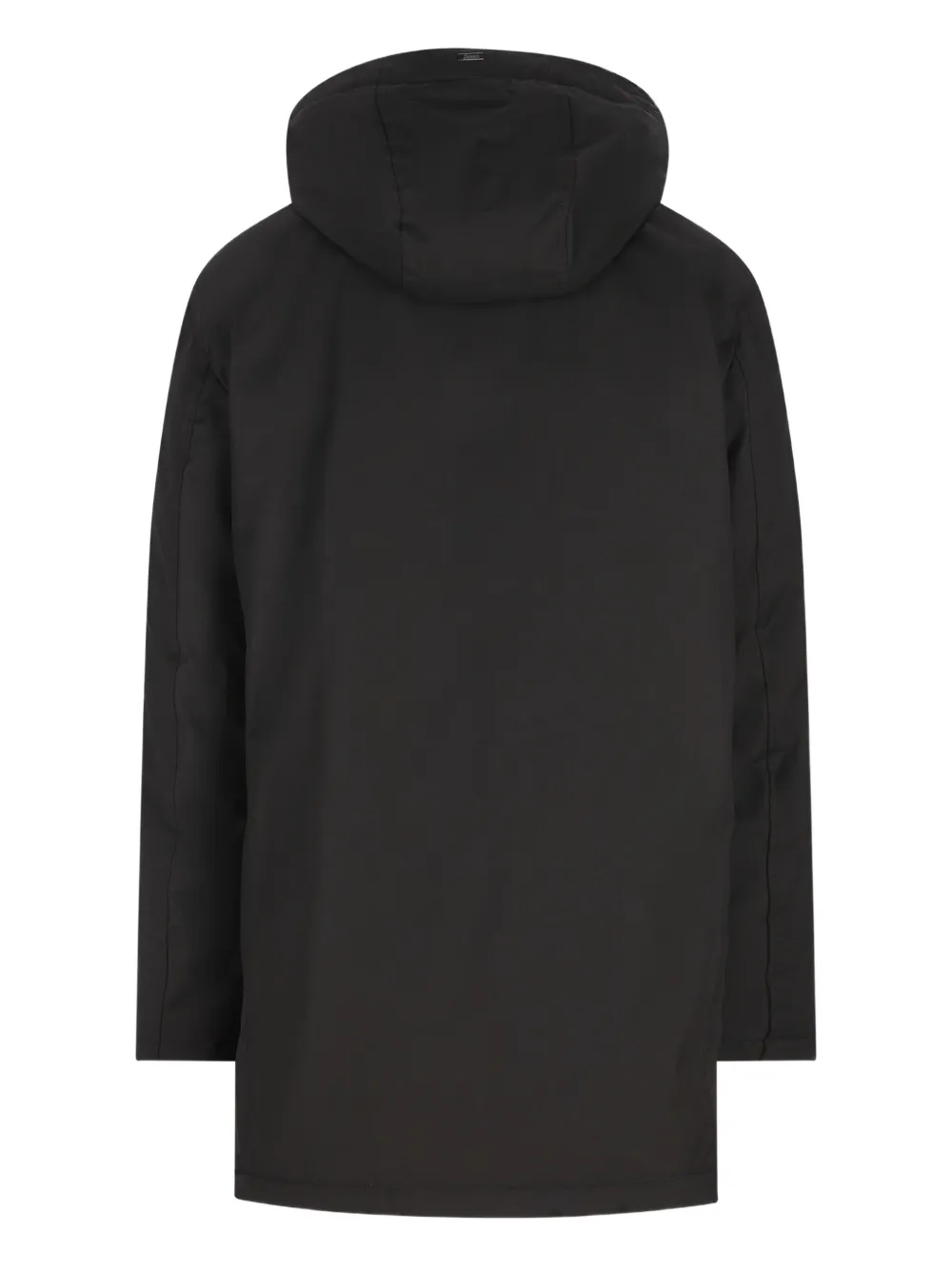 Herno Puffer Jacket With Knutted Collar In Black