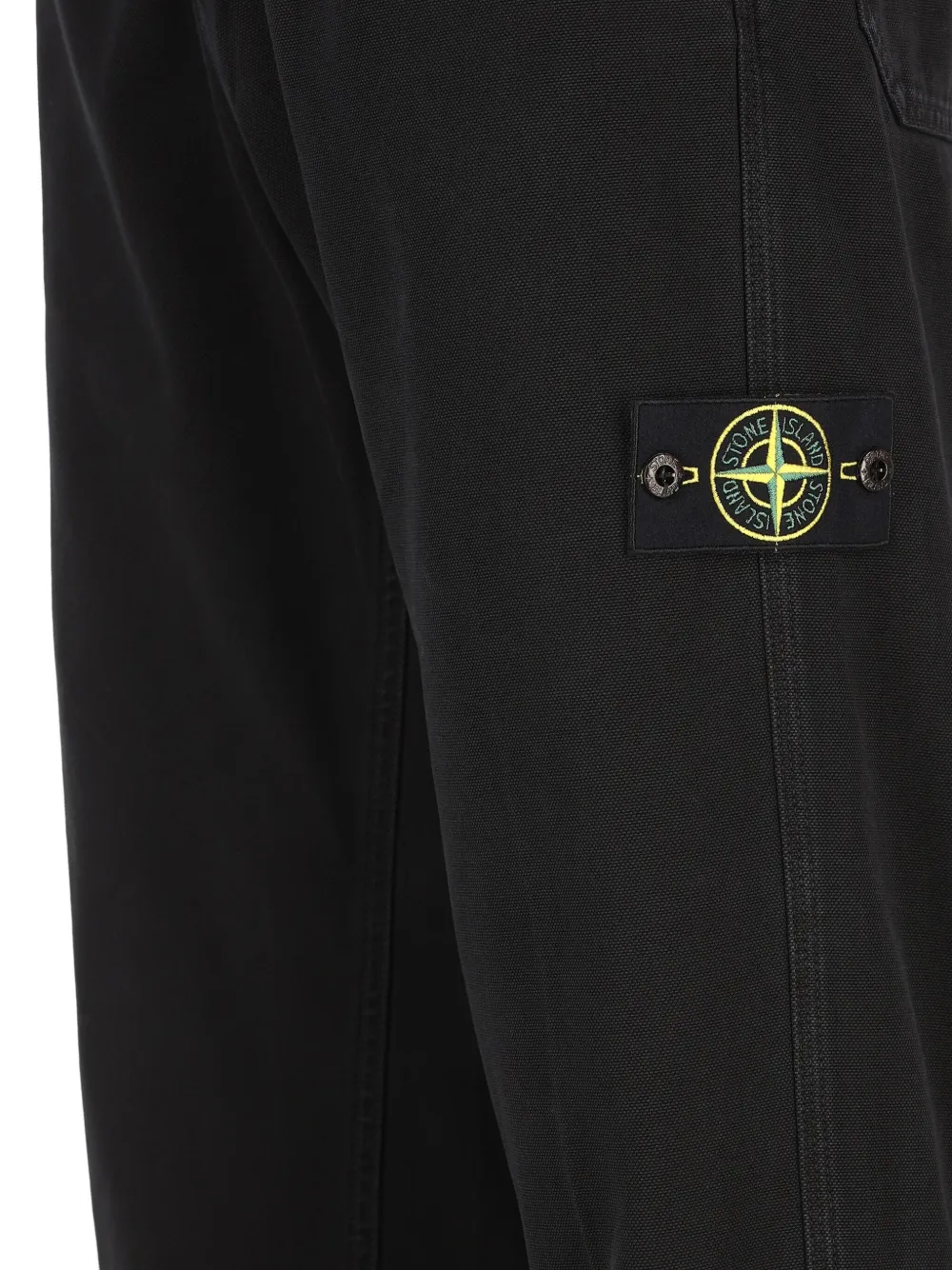 Stone Island Broek met logopatch Blauw