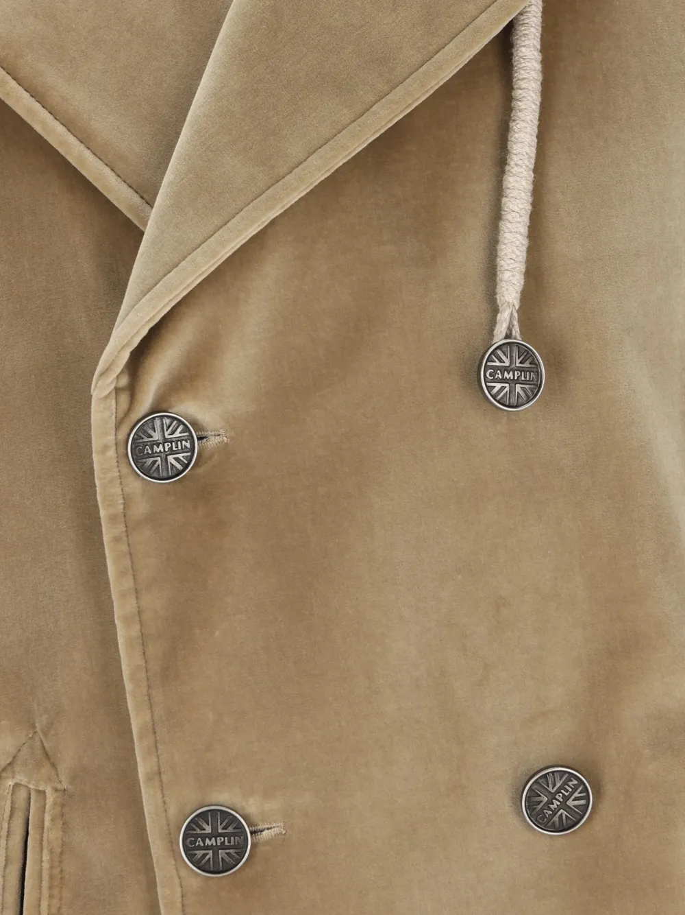 Camplin Jas met dubbele rij knopen Beige