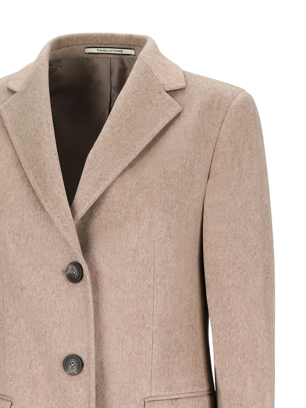 Tagliatore Buttoned Coat In Brown