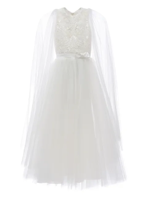 Tulleen Thalia tulle capelet-sleeve dress